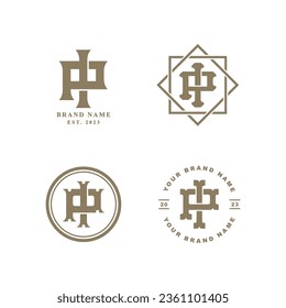 Monogram collection letter IP or PI with interlock, modern, classic style good for brand, clothing, apparel, streetwear, baseball, basketball, football and etc