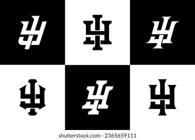 Monogram collection letter IY or YI with interlock style good for brand, clothing, apparel, streetwear, baseball, basketball, football and etc