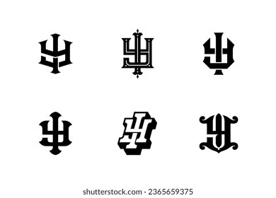 Monogram collection letter IY or YI with interlock, sporty, classic style good for brand, clothing, apparel, streetwear, baseball, basketball, football and etc