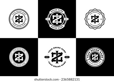 Carta de colección de monograma IZ o ZI con estilo de enclavamiento, diseño de insignias para marca, ropa, ropa, ropa de calle, béisbol, baloncesto, fútbol, etc.