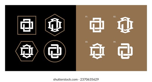 Letra de colección monograma JO o DO con estilo de interconexión buena para marca, ropa, ropa, ropa, ropa de calle, béisbol, baloncesto, fútbol, etc