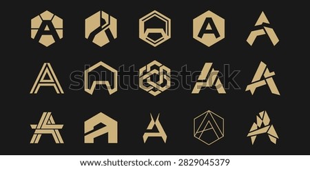 A Monogram Collection — A collection of monogram logos built around the letter A, featuring geometric, minimal, precise, and modern construction to create a strong, premium, and memorable identity.