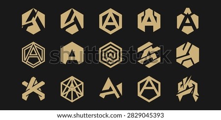 A Monogram Collection — A collection of monogram logos built around the letter A, featuring geometric, minimal, precise, and modern construction to create a strong, premium, and memorable identity.