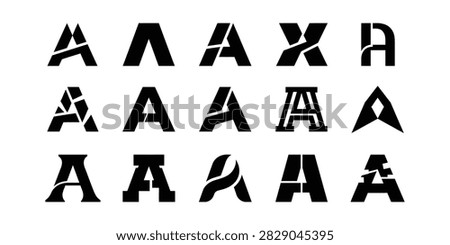A Monogram Collection — A collection of monogram logos built around the letter A, featuring geometric, minimal, precise, and modern construction to create a strong, premium, and memorable identity.