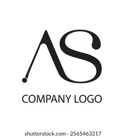 AS Monogram concept company logo