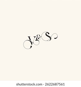 with monogram concept elegancy and beauty in one look SV wedding caligraphic logo letter
