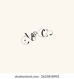 with monogram concept elegancy and beauty in one look CM wedding caligraphic logo letter