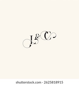 with monogram concept elegancy and beauty in one look CL wedding caligraphic logo letter