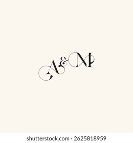 com conceito de monograma elegância e beleza em um olhar MA carta logotipo caligráfico casamento