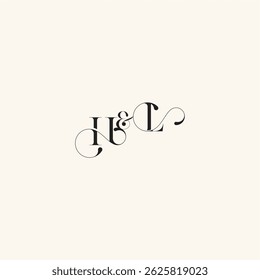 with monogram concept elegancy and beauty in one look LH wedding caligraphic logo letter
