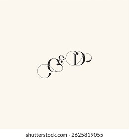 with monogram concept elegancy and beauty in one look DC wedding caligraphic logo letter