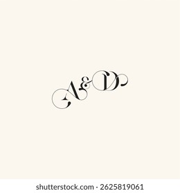 with monogram concept elegancy and beauty in one look DA wedding caligraphic logo letter