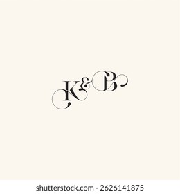 with monogram concept elegancy and beauty in one look BK wedding caligraphic logo letter