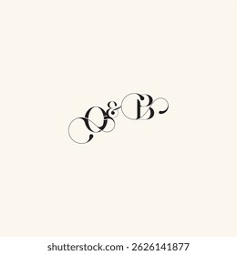 with monogram concept elegancy and beauty in one look BO wedding caligraphic logo letter