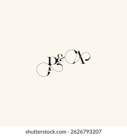 with monogram concept elegancy and beauty in one look AP wedding caligraphic logo letter