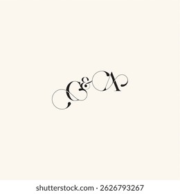 with monogram concept elegancy and beauty in one look AC wedding caligraphic logo letter