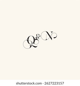 with monogram concept elegancy and beauty in one look NQ wedding caligraphic logo letter