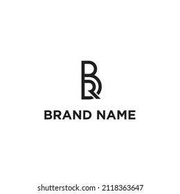 monogram connected alphabet letter BR, RB, DBR, RBD logo design