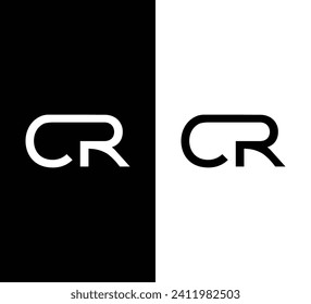 Monogram CR Letter Logo Design. Usable for Business Logo. Logo Element