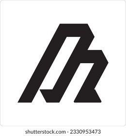 monogram creative black and white logo perfect for icon, product logo, company logo, background, wallpaper, game concept, fashion icon, sticker, etc.