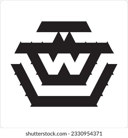 logotipo creativo en blanco y negro para monograma perfecto para icono, logotipo de producto, logotipo de empresa, fondo, fondo de pantalla, concepto de juego, icono de moda, pegatina, etc.