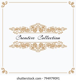 Monogram Creative Card Template mit schönen Blütenelementen. Elegantes Design für Corporate Identity, Logo, Einladung. Design von Hintergrundprodukten.
