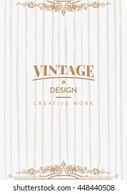 Monogram creative card template with flourishes ornament elements. Elegant design for cafe, restaurant, heraldic, jewelry, fashion