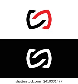 Monogram CS Letter Logo Design. Usable for Business Logo. Vector Logo
