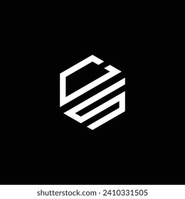 Monogram CS Letter Logo Design. Usable for Business Logo. Vector Logo