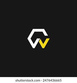 Monogram CW WC C W initial bold luxury clogo template for gym sport technology brand business