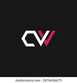 Monogram CW WC C W initial bold luxury clogo template for gym sport technology brand business