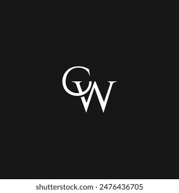 Monogram CW WC C W initial bold luxury clogo template for gym sport technology brand business