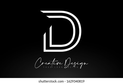 Monogram D Letter Logo design with Creative Lines Icon Design Vector Illustration. 