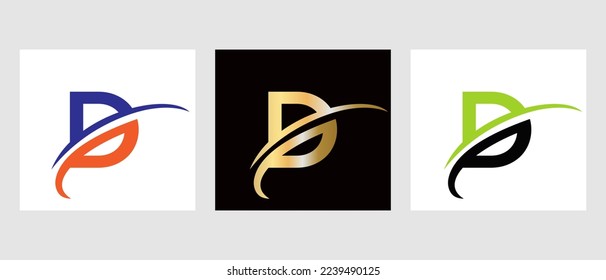 Símbolo de logotipo de letra monograma D. Plantilla de diseño de logotipo de carta D