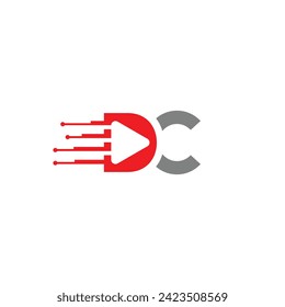 Diseño del logotipo de la letra DC monograma. Logotipo de uso para empresas. Elemento de logotipo