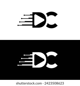 Diseño del logotipo de la letra DC monograma. Logotipo de uso para empresas. Elemento de logotipo