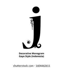 monogram with decoratives Gayo style Aceh Indonesia