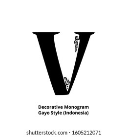 monogram with decoratives Gayo style Aceh Indonesia