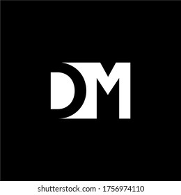 Monogram Design DM with  for initial can used for logo with simple and elegant