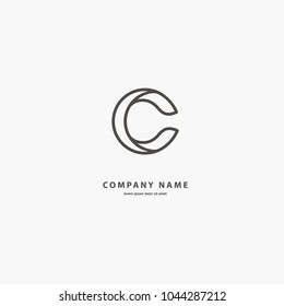 Monogram design elements, graceful template. Calligraphic elegant line art logo design. Letter C vector logo. Vintage Insignia and Logotype. Business sign, identity, label, badge of restaurant, Hotel.