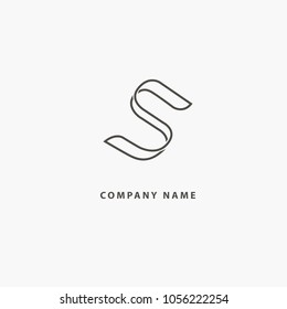 Monogram design elements, graceful template. Calligraphic elegant line art logo design. Premium letter S logo design. Luxury linear creative monogram. Business sign, identity, label, badge of restaura