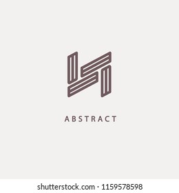 Monogram design elements, graceful template. Calligraphic elegant logo design. N logo line art monogram. Letter N on a dark background. Letter N vector logo. Business sign, identity, label, badge.