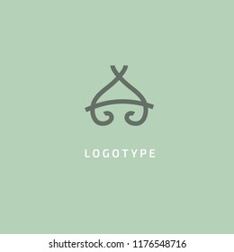 Monogram design elements, graceful template. Calligraphic elegant logo design. A logo line art monogram. Letter A on a dark background. Letter A vector logo. Business sign, identity, label, badge.