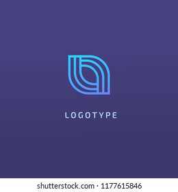 Monogram design elements, graceful template. Calligraphic elegant logo design. O logo line art monogram. Letter O on a dark background. Letter O vector logo. Business sign, identity, label, badge.