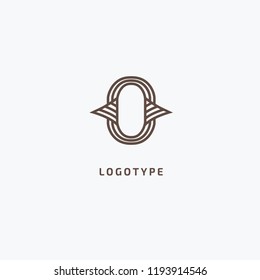 Monogram design elements, graceful template. Calligraphic elegant logo design. O logo line art monogram. Business sign, identity, label, badge.