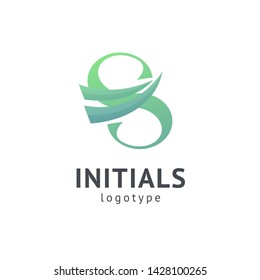 Monogram design elements, graceful template. Calligraphic elegant logo design. S logo line art monogram. Letter S on a white background. Letter S vector logo. Business sign, identity, label, badge.