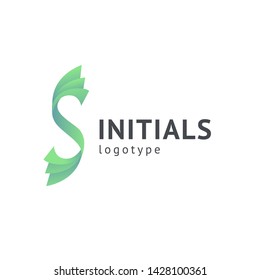 Monogram design elements, graceful template. Calligraphic elegant logo design. S logo line art monogram. Letter S on a white background. Letter S vector logo. Business sign, identity, label, badge.