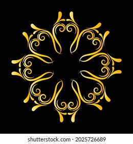 Monogram design elements, graceful template. 