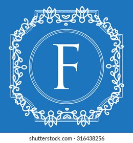 Monogram design elements, graceful template. Calligraphic elegant line art logo design. Letter emblem  for Royalty, business card, Boutique, Hotel, Restaurant, Cafe, Jewelry. Vector illustration.