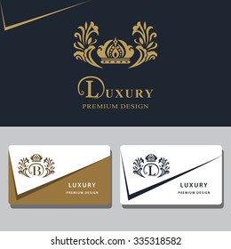 Monogram design elements, graceful template. Calligraphic elegant line art logo design. Letter emblem sign B, L for Royalty, business card, Boutique, Hotel, Heraldic, Jewelry. Vector illustration